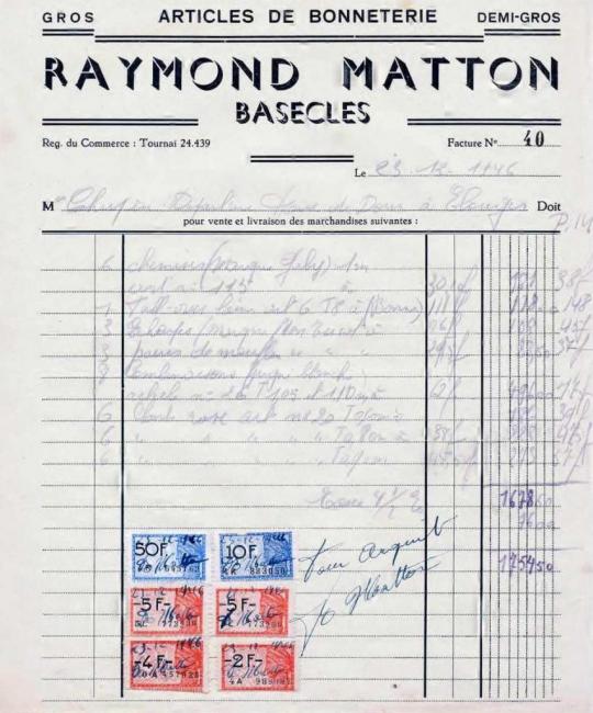 Bonneterie Raymond Maton 1946