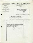 Engrais Battaille Frères commande 1933
