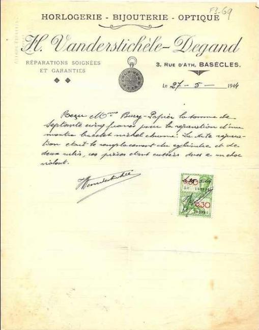 Horlogerie Vanderstichele-Degand 1944
