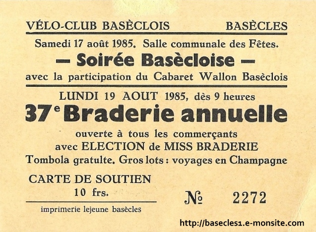 Braderie de la ducasse du 15 aout 1985 1