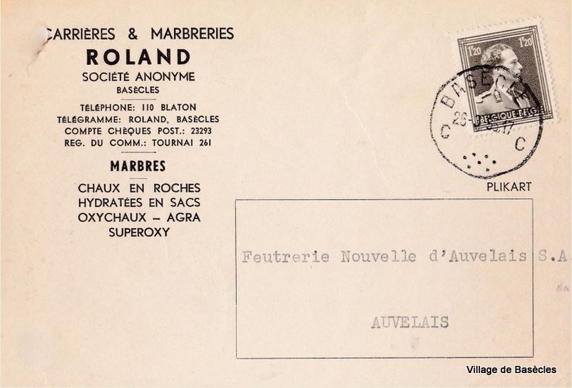 Carrieres marbreries roland demande de prix 1955 1